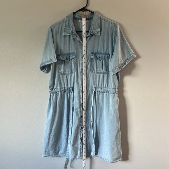 Speed Limit MPH Acid Wash Denim Mini Dress XL - Picture 4 of 6